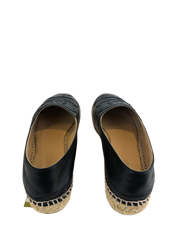 Chanel Black ‘CC’ Lamb Skin Espadrilles - UK 7 Fashion