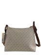 Michael Kors Cream Monogram Canvas Crossbody For Cheap