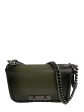 Coach Military Green Leather Chain Flap Shoulder Bag For Sale