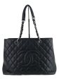 Chanel Black Caviar Leather GST (Grand Shopper Tote) Hot on Sale