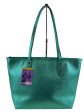 Coach Metallic Green Leather Tote Hot on Sale