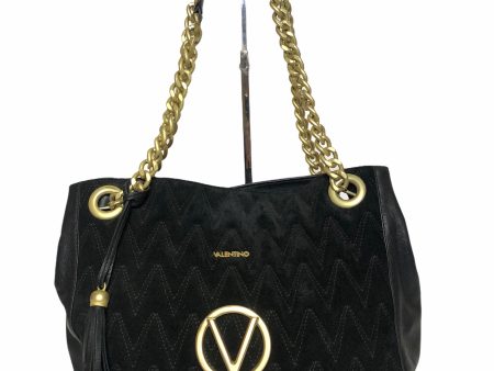 Valentino Black Leather & Suede Chain Tote - As Seen on Instagram 15 11 2020 For Discount