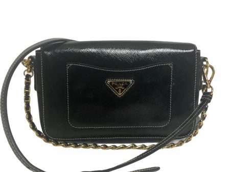 Prada Black Patent Leather Mini Crossbody - As Seen on Instagram on Sale