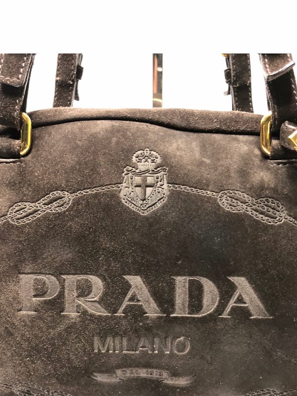 Prada Brown Suede Tote - As Seen on Instagram For Discount