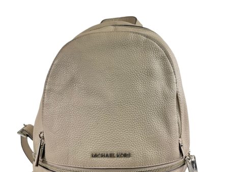 Michael Kors Light Grey Leather Backpack Cheap