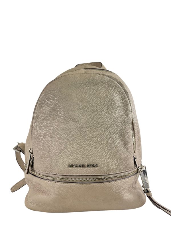 Michael Kors Light Grey Leather Backpack Cheap