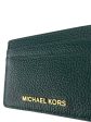 Michael Kors Green Leather Cardholder Online Sale