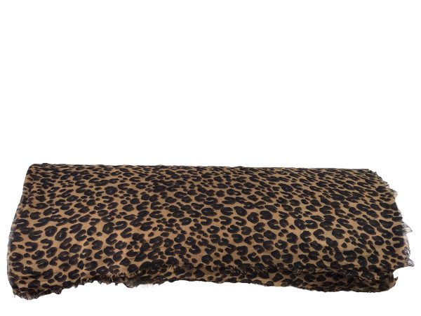 Louis Vuitton x Stephen Sprouse Cheetah Print Silk & Cashmere Scarf Hot on Sale