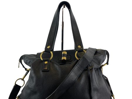 Yves Saint Laurent Black Leather Tote Bag Hot on Sale