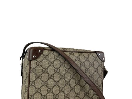 Gucci Monogram Canvas Box Trunk Messenger Crossbody on Sale