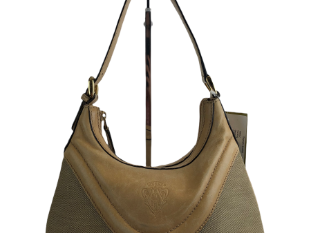 Gucci Beige Canvas & Leather Shoulder Bag on Sale