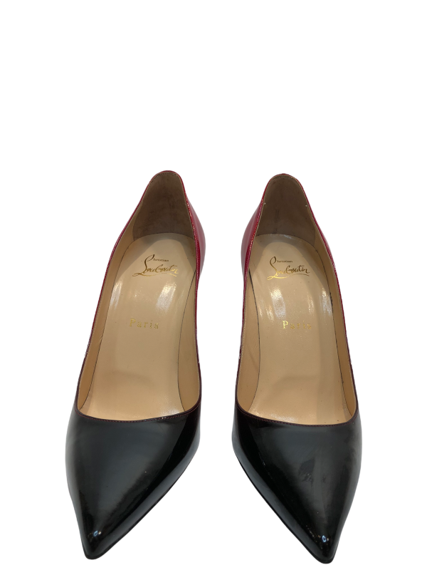 Christian Louboutin Black & Red Ombré Patent Stiletto Heel - UK 6.5 Online now