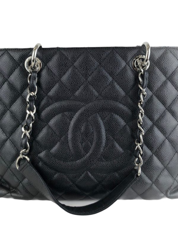 Chanel Black Caviar Leather GST (Grand Shopper Tote) Hot on Sale