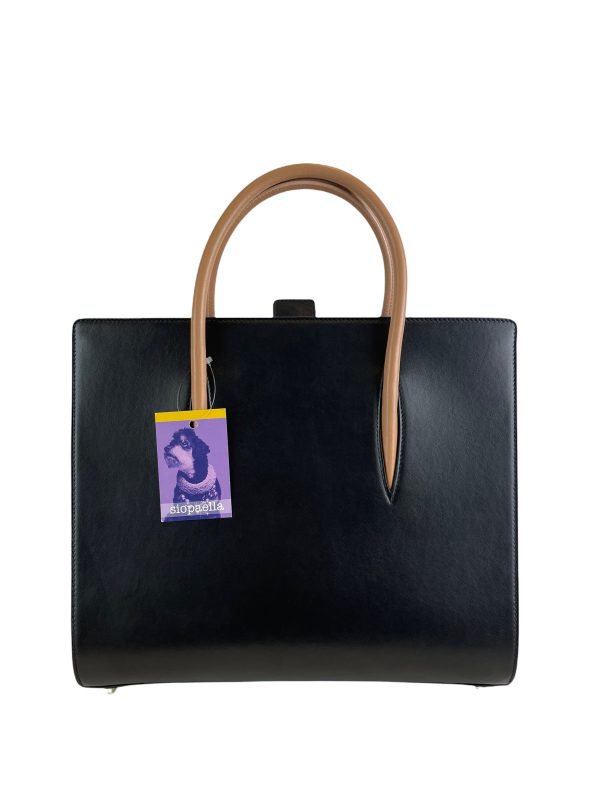 Christian Louboutin Black Leather Tote Sale