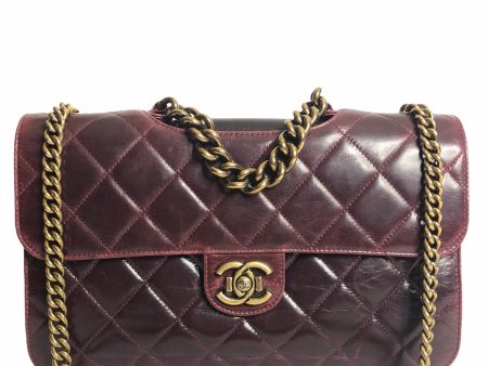 Chanel Wine Calfskin Leather Double Flap - As Seen on Instagram 18 11 20 Online Sale