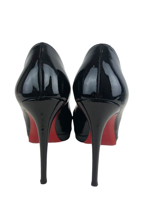 Christian Louboutin Black Patent Leather Heels - UK 7 Sale