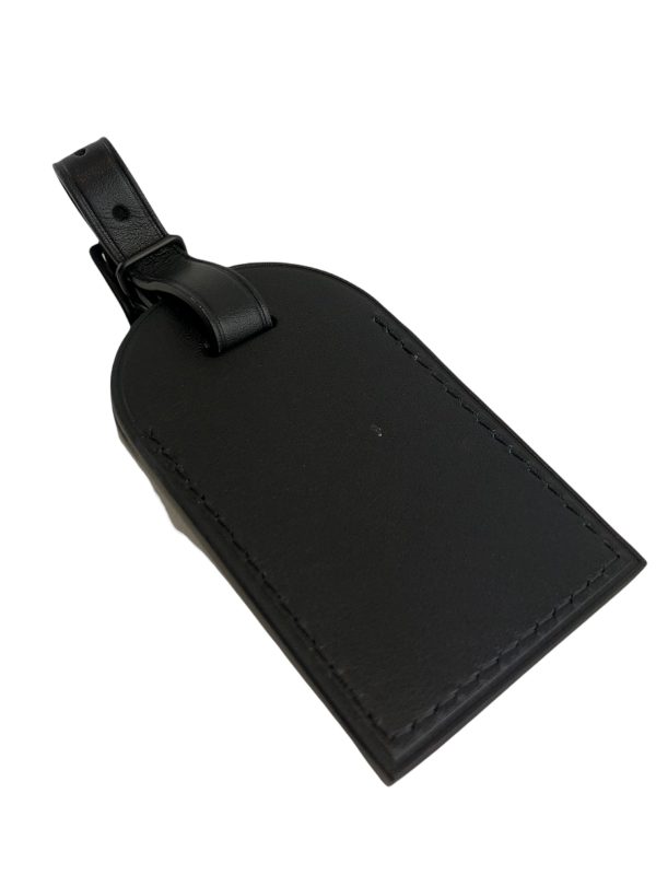 Louis Vuitton Black Leather Luggage Tag Supply