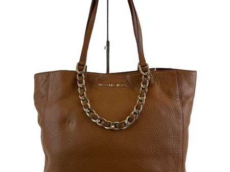 Michael Kors Tan Leather Chain Tote on Sale