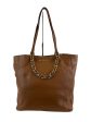 Michael Kors Tan Leather Chain Tote on Sale