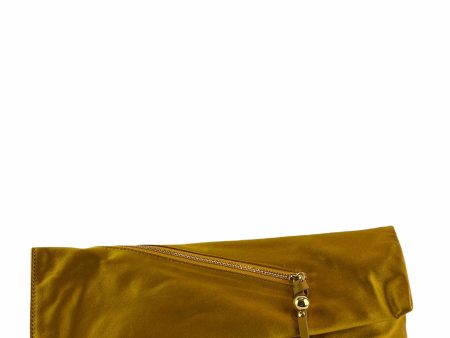 Diane Von Furstenberg Yellow Velvet Clutch Online Sale