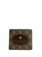 Gucci Beige Monogram Coated Canvas Wallet Sale