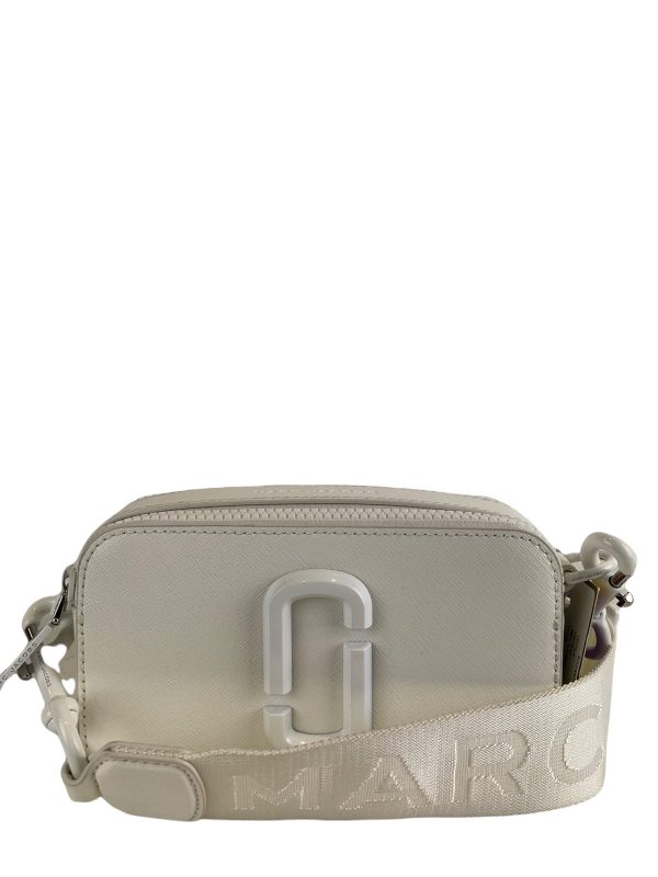 Marc Jacobs Pure White Leather ‘Snapshot’ Crossbody For Cheap