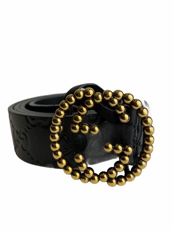 Gucci Black  GG  Bauble Belt - As Seen on Instagram 21 03 21 For Sale