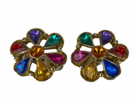 Vintage Multi Color Clip On Earrings - As Seen on Instagram 20 09 2020 Online