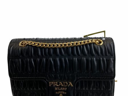 Prada Black Quilted Lambskin Leather Crossbody Cheap