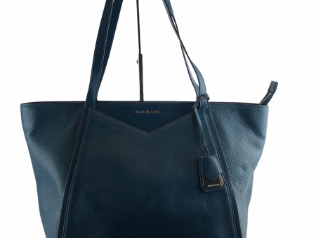 Michael Kors Teal Leather Tote - As seen on Instagram 24 03 21 Discount