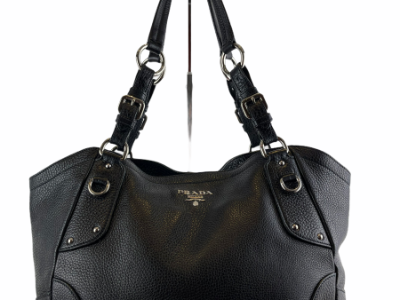 Prada Black Pebbled Leather Tote - As seen on Instagram Sale