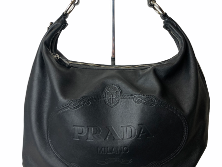 Prada Black Leather Hobo - As seen on Instagram 10 02 21 Online Hot Sale