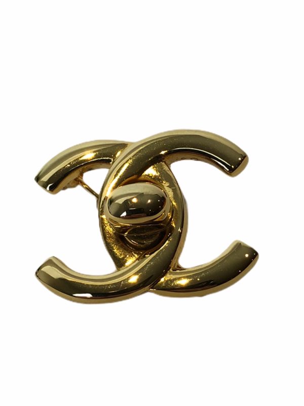 Chanel Gold tone vintage brooch - As Seen on Instagram Online now