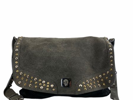 Zadig & Voltaire Grey & Black Suede Crossbody - As seen on Instagram 18 04 21 For Sale