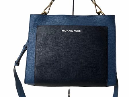 Michael Kors Two Tone Blue Leather Crossbody - As seen on Instagram 17 01 21 Cheap