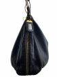 Prada Black Cervo Leather “Zipper Hobo” Tote For Cheap