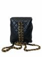 Chanel Vintage Black Lambskin Leather Backpack with Goldtone Hardware Sale