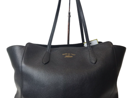 Gucci Black Grained Leather Tote - As Seen on Instagram Cheap