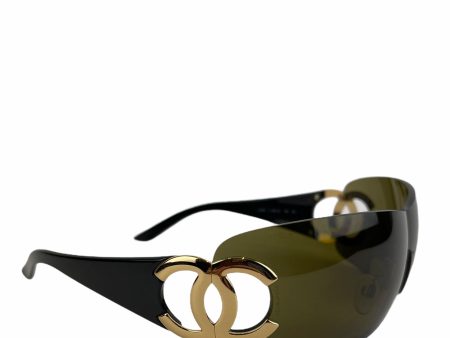 Chanel Black and Gold Sunglasses Cheap