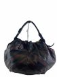 Prada Black and Purple Vitellino Mordo “Waves Ruffle  Hobo For Cheap