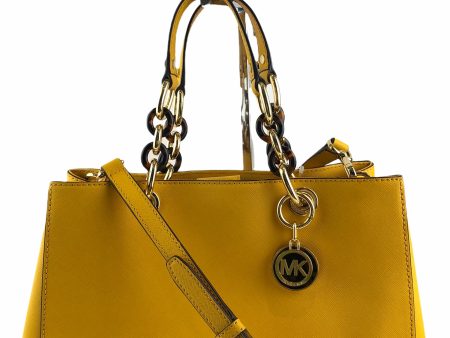 Michael Kors Yellow Leather Handbag w  Attachable Strap For Sale