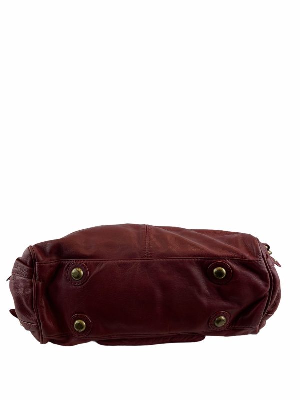 Marc by Marc Jacobs Burgundy Leather Tote on Sale