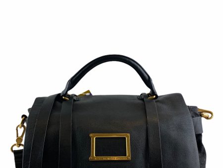 Marc by Marc Jacobs Black Denim and Leather Satchel For Cheap