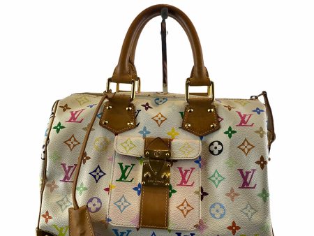 Louis Vuitton White Multicolour Monogram Canvas Speedy 30 Online