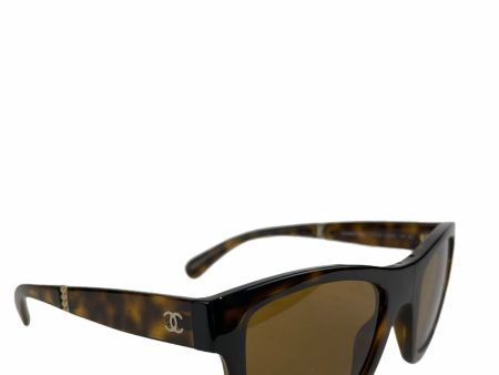 Chanel Tortoise Shell Folding Sunglasses Fashion