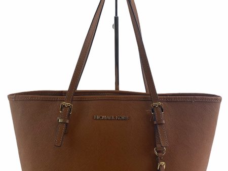 Michael Kors Tan Leather Jet Set Tote Online