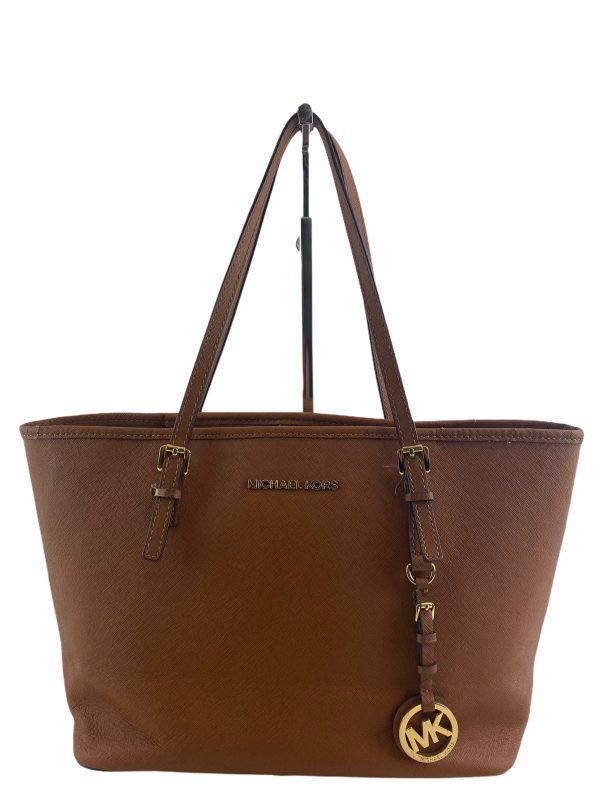 Michael Kors Tan Leather Jet Set Tote Online