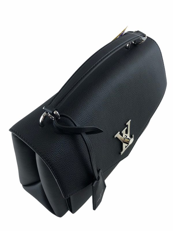 Louis Vuitton Black Calf Leather “Mylockme” Crossbody Satchal For Discount