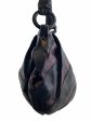 Prada Black and Purple Vitellino Mordo “Waves Ruffle  Hobo For Cheap