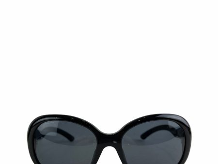 Prada Black Framed Oval Sunglasses Online